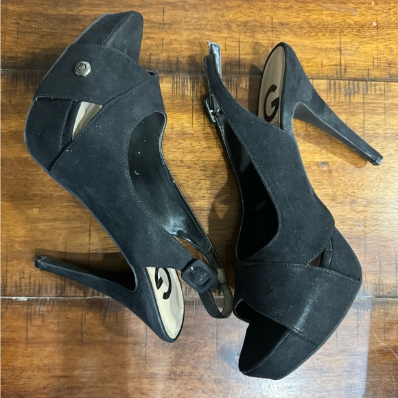 G by Guess women’s black fabric high heels size 8 - Picture 3 of 6
